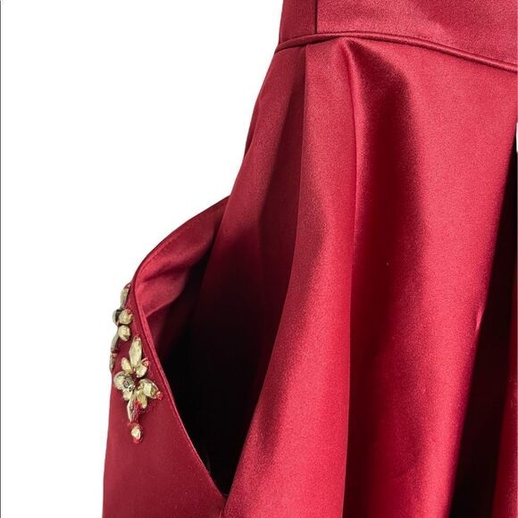 Any Lee Short Red Prom Dress With Pockets - Picture 8 of 10
